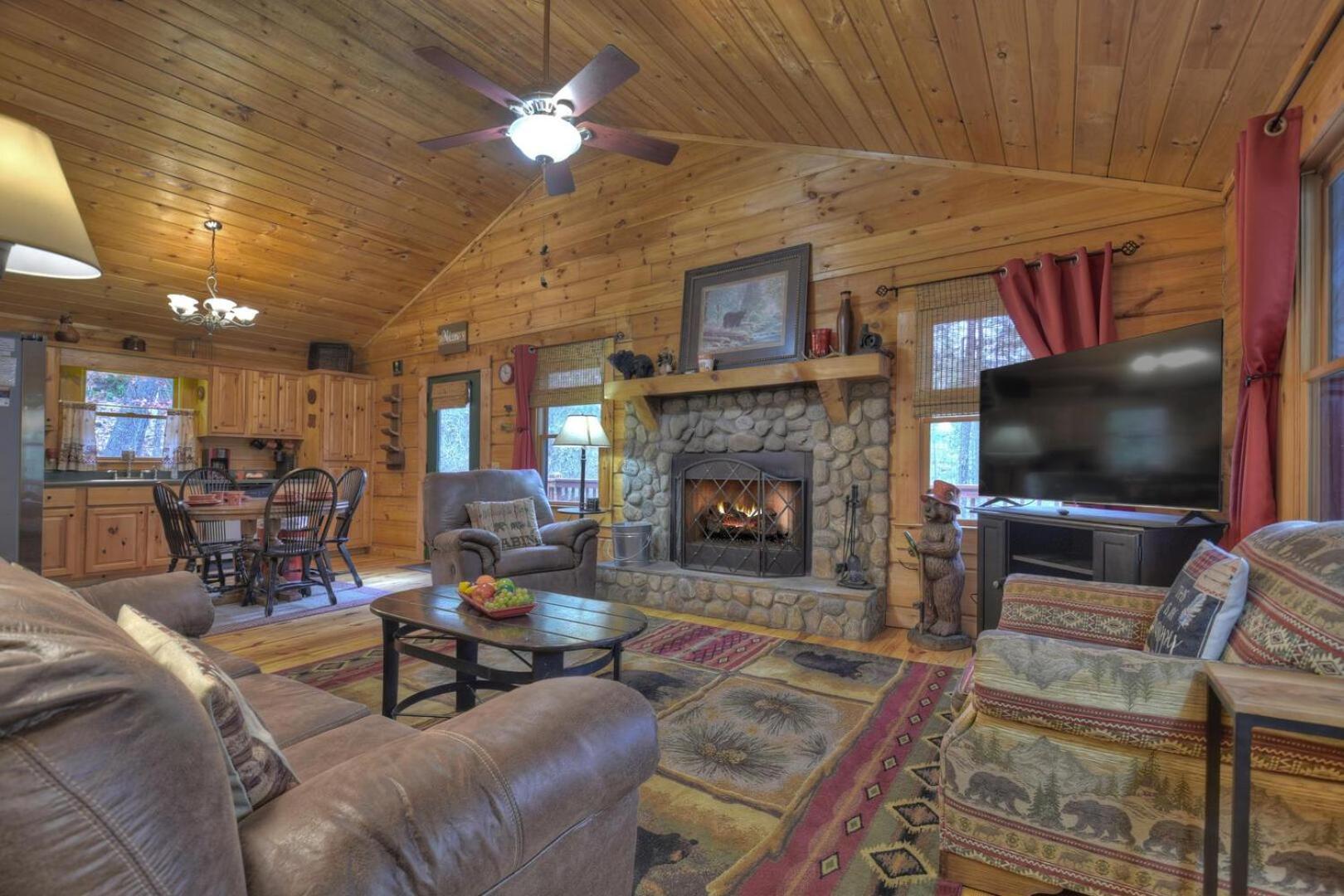 Papa Bear'S Den Villa Cherry Log Bagian luar foto